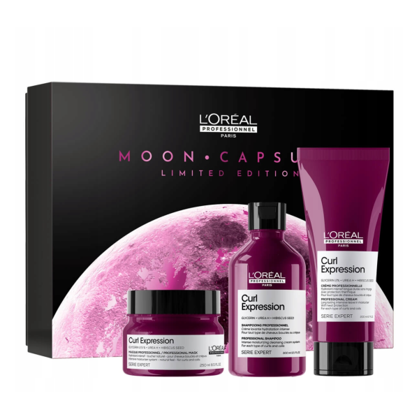 L'Oréal Professionnel Série Expert Curl Expression Box set Moon Capsule - 300 ml + 250 ml + 200 ml