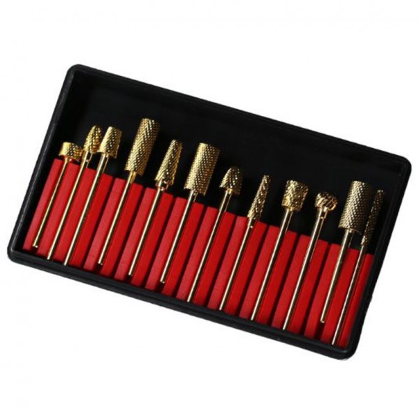 Ronney Professional Hartmetallschneider Maniküre / Pedicure Carbide Bits Set 12-teilig