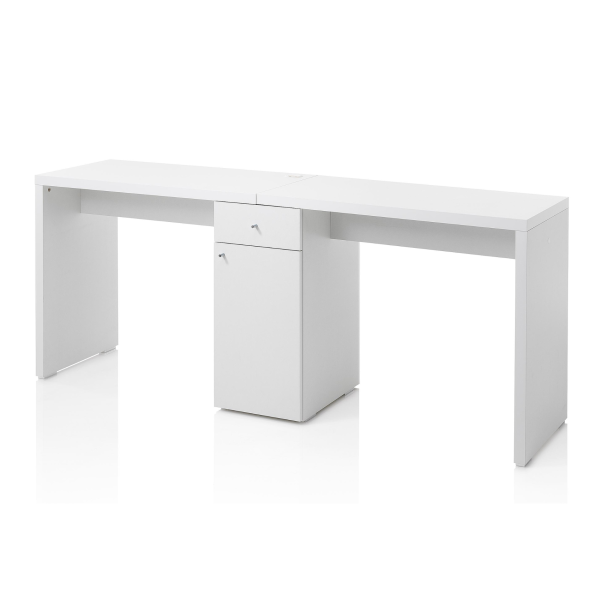 XanitaliaPro Nail Station Acqua Duo Manicure Table in White Laminate