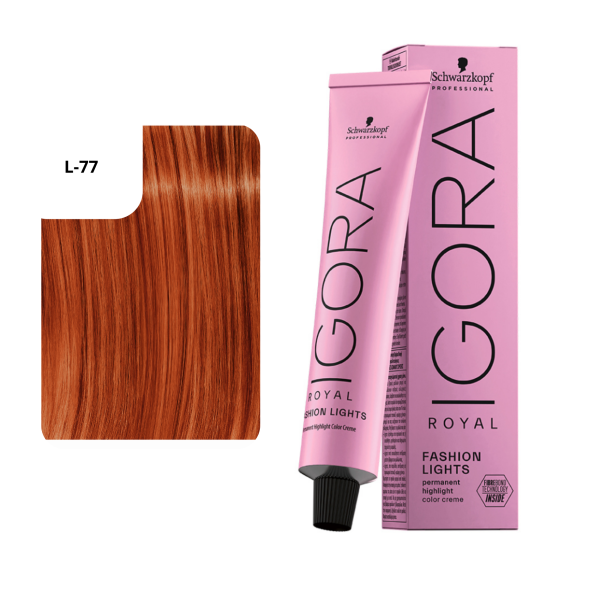 Schwarzkopf Professional IGORA ROYAL Fashion Lights Colore dei capelli 60 ml - L-77 Rame
