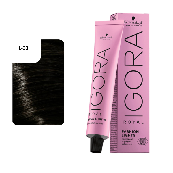 Schwarzkopf Professional IGORA ROYAL Fashion Lights Colore dei capelli 60 ml - L-33 Mat Extra