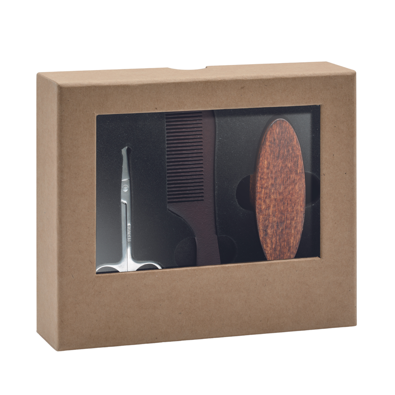 Xanitaliapro Barber-Set für Bartpflege Bürste, Kamm und Schere