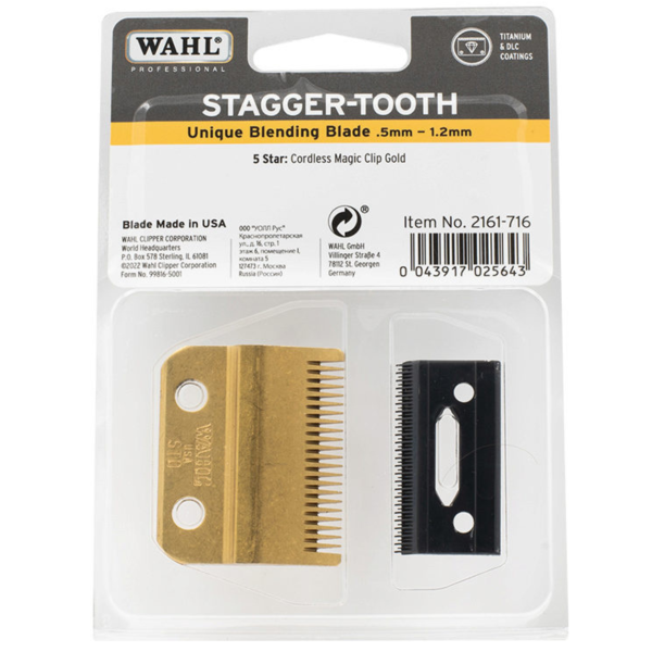 Wahl Stagger-Tooth Blade Clip Magica Senza Fili Oro - 0,5 - 1,2 mm