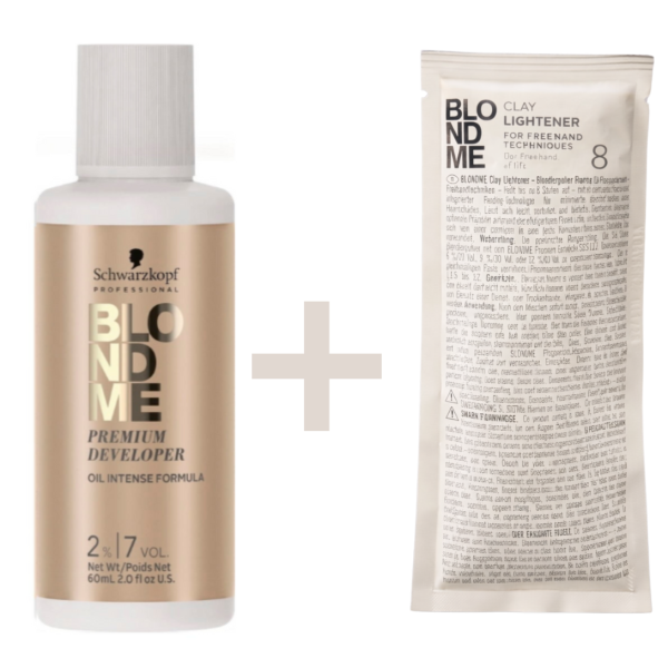 Schwarzkopf Professional BLONDME Clay Lightener 8 & Developer
