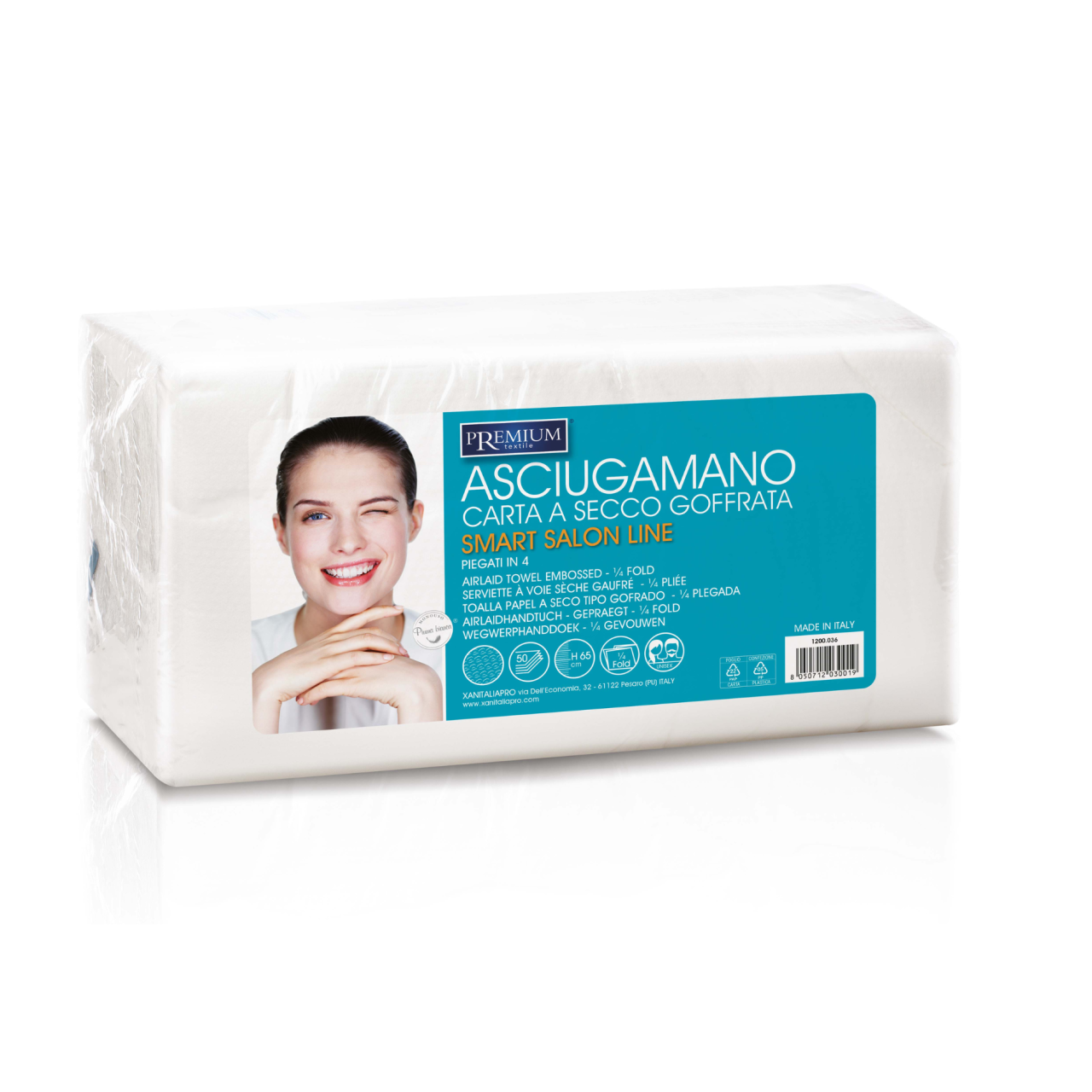 XanitaliaPro Trockenes Papierhandtuch mit Prägung 50 Stück