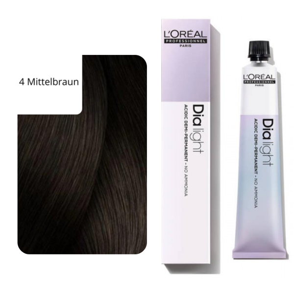 L'Oréal Professionnel Dialight Teinture de cheveux 4 brun moyen 50 ml