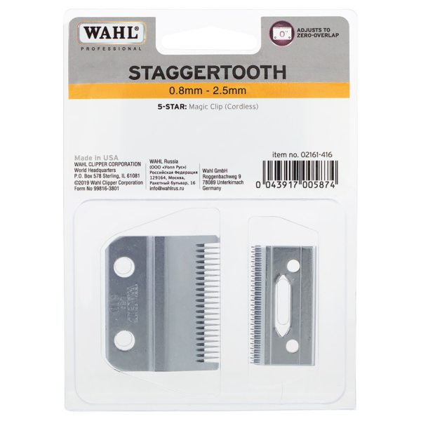 Wahl StaggerTooth Tête De Rasage Magic Clip Cordless - 0,8 - 2,5 mm 