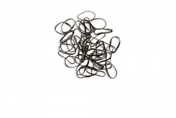 BLACK RUBBER HAIRBAND, SMALL