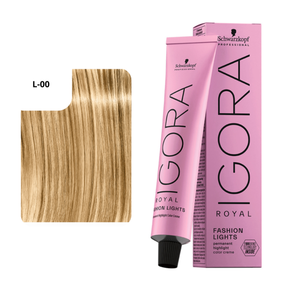 Schwarzkopf Professional IGORA ROYAL Fashion Lights Crème De Couleur Permanente Highlight 60 ml - L-00 Blond naturel