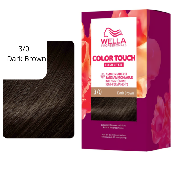 Wella Color Touch Fresh Up Kit 3/0 Black Brown - 130 ml